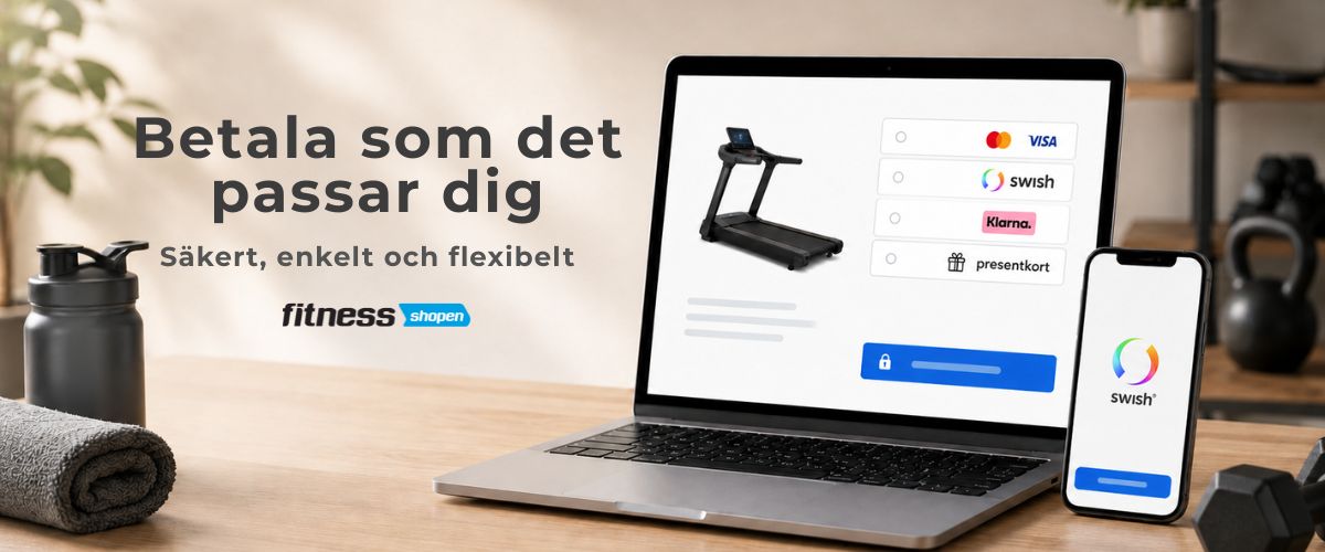 Betalningsalternativ hos Fitnessshopen